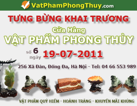 thong bao khai truong Cửa hàng Vật Phẩm Phong Thủy số 6 Khai Trương hoành tráng tại Hà Nội