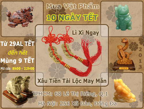 vat pham 2013 Rinh Vật Phẩm trong ngày Tết, nhận Lì Xì cực ý nghĩa và may mắn