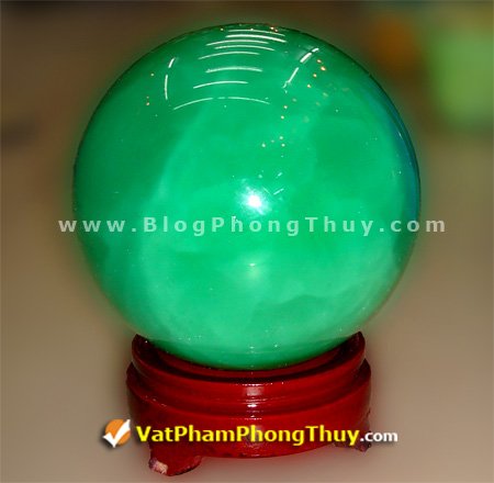 Quả cầu phong thủy đá dạ quang Fluorite