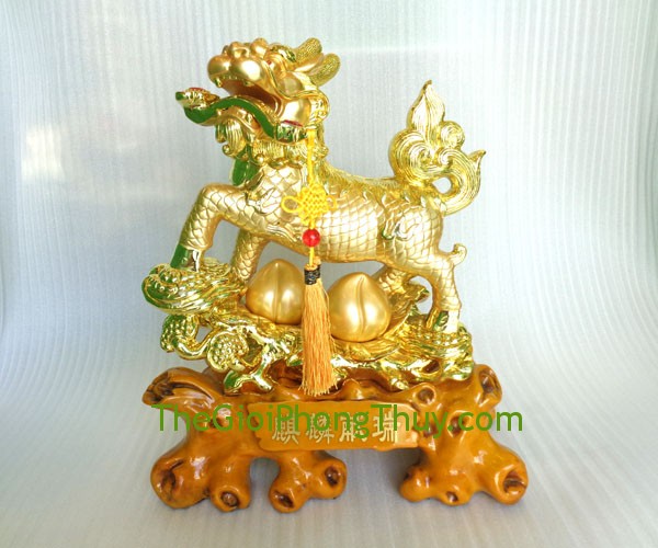 Kỳ lân ngậm như ý chiêu tài, hóa giải hung khí 