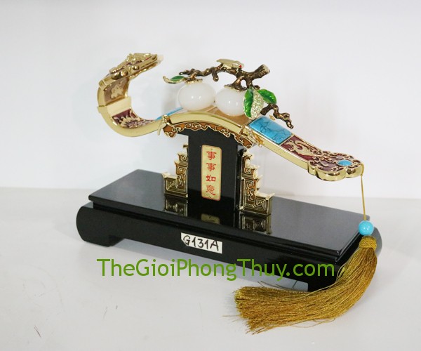 Gậy như ý hợp kim đào bạch ngọc ( lớn ) giúp thăng quan tiến chức, 