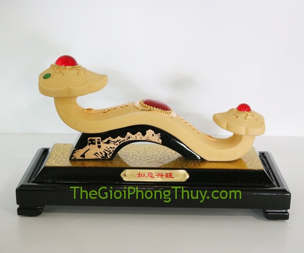 Gậy như ý kim sa châu đỏ trợ sức khỏe, trừ thị phi 