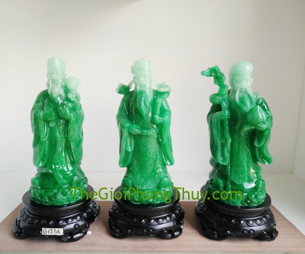 Bộ tam đa phúc lộc thọ ngọc xanh trung giúp giàu sang, quyền lực 
